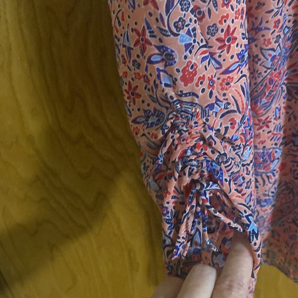 Westport beautiful blouse Large coral blue and reds - Picture 4 of 7